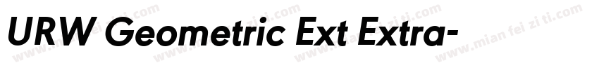 URW Geometric Ext Extra字体转换